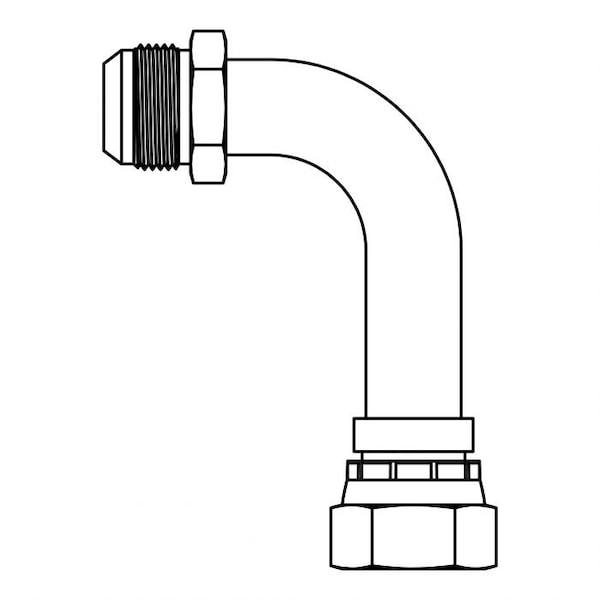 Hydraulic Fitting-Steel20MJ-20FJX 90 LONG NB BENT TUBE 5.51 DL